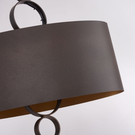 Подвесной светильник коричнево-золотого цвета, декоративные кольца, для лампы Е14 от GETOGAZOV FAMILY 