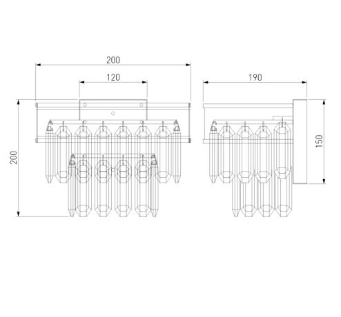 Бра с хрусталём Pelle Bogate's 329/2 Strotskis (a051907) 