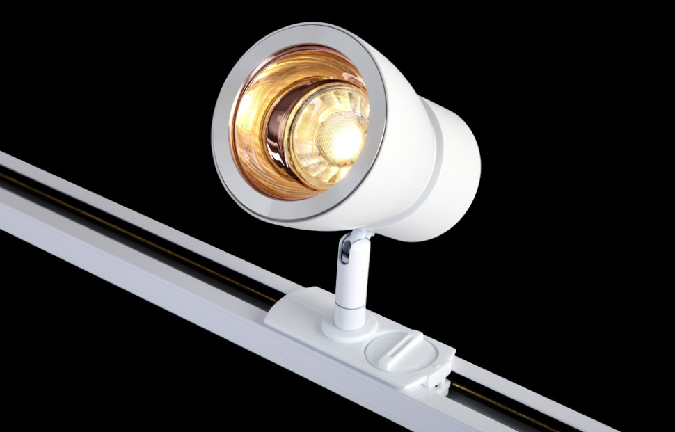 Однофазный светильник для трека с лампочкой CRYSTAL LUX CLT 0.31 009 WH-GO+Lamps, цвет белый CLT 0.31 009 WH-GO+Lamps - фото 3