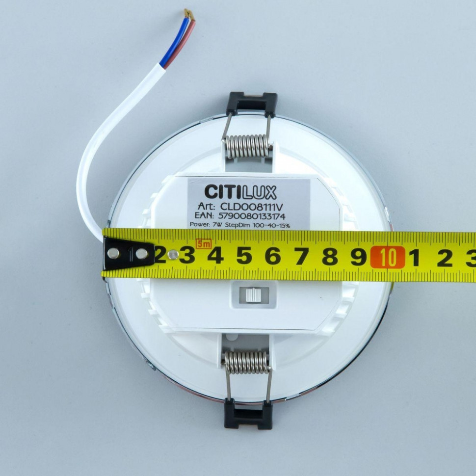 Встраиваемый светильник Citilux Акви CLD008111V, цвет хром - фото 3