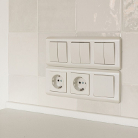 Выключатель  двухклавишный (перламутровый рифленый) Werkel W1120013