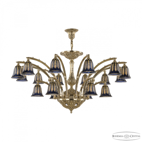 Люстра подвесная Bohemia Ivele Crystal 72111/12+6/420 AZ G P2 D Amber-Blue/H-1H 