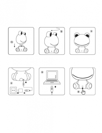 Настольная лампа лягушка Lucide Dodo Frog 71592/03/85 