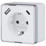 Розетка с заземлением и со шторками и USB Werkel Gallant (белая) W5071701