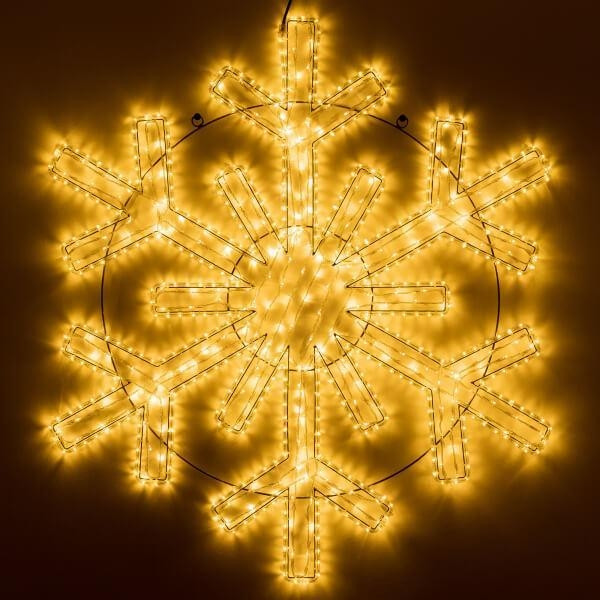 Светодиодная фигура Снежинка теплый свет Ardecoled ARD-Snowflake-M11-1250x1200-604Led Warm (34261) фигура садовая светодиодная christmas олень h60 см свет теплый белый