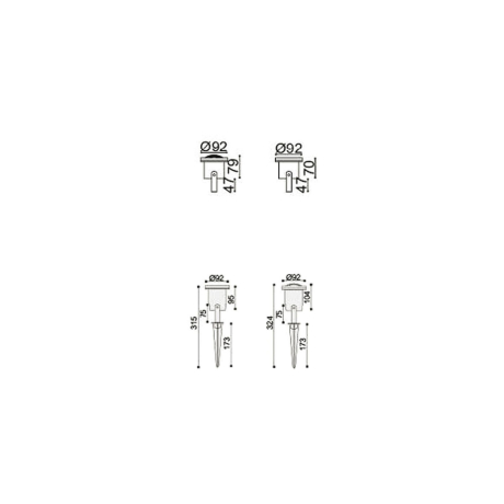 Уличный светильник с лампами светодиодными, комплект от Lustrof. №618348