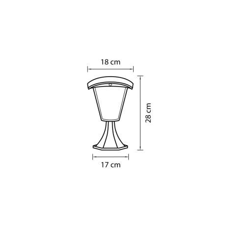 Наземный низкий светильник Lightstar Lampione 375970