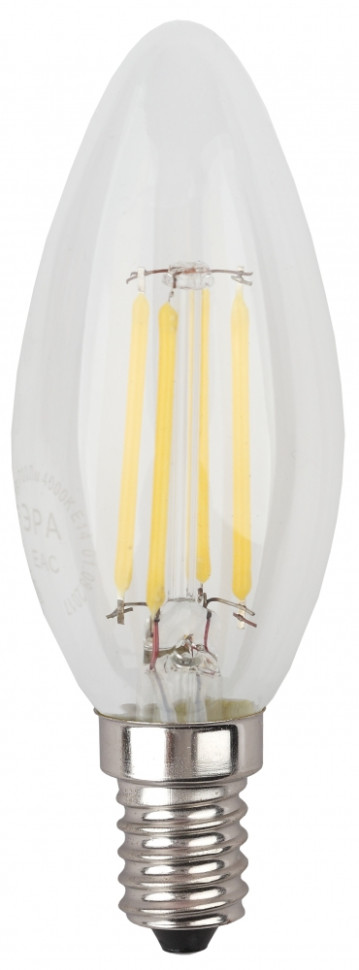 Филаментная светодиодная лампа Е14 9W 4000К (белый) Эра F-LED B35-9w-840-E14 (Б0046995) - фото 1