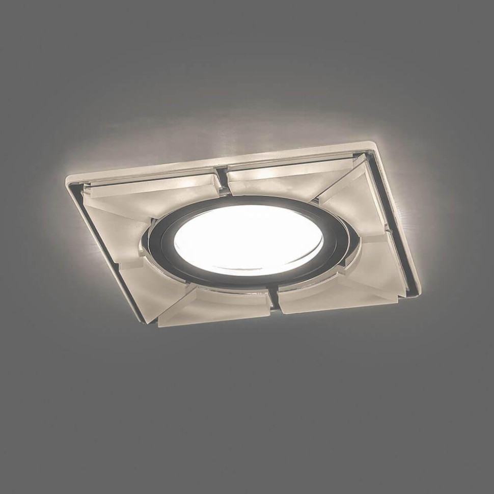 Встраиваемый светильник с LED подсветкой Feron CD994 40508, цвет хром - фото 2