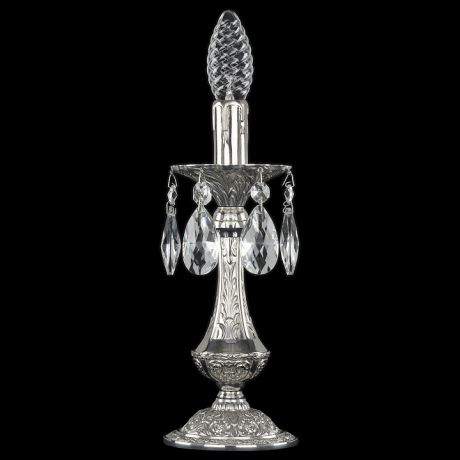 Настольная лампа декоративная Bohemia Ivele Crystal 7200 72100L/1-26 Ni 