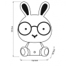 Настольная лампа зайчик Lucide Dodo Rabbit 71591/03/66 