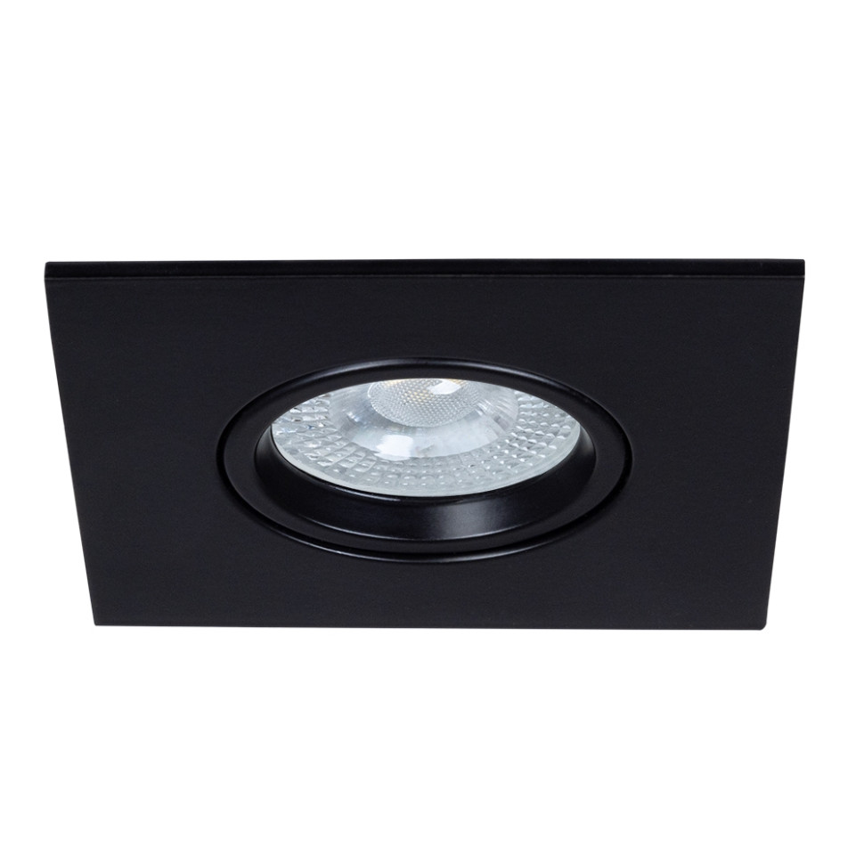 Светильник врезной точечный, в комплекте с Led Лампами GU10. Комплект от Lustrof №648810-702116, цвет черный