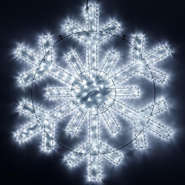 Светодиодная фигура Снежинка холодный свет Ardecoled ARD-Snowflake-M11-1250x1200-604Led White (34260)