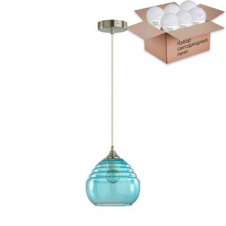 Подвесной светильник с лампочкой Lumion Lester 5287/1+Lamps E27 P45 