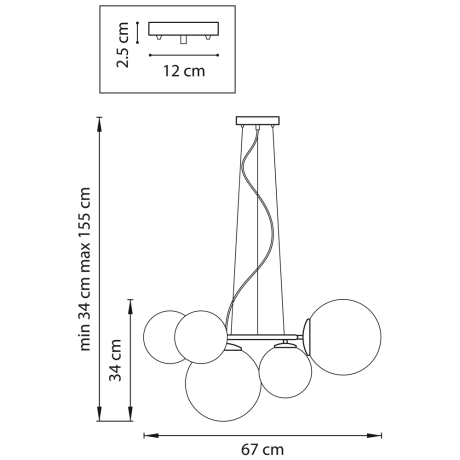 Люстра подвесная с Led лампочками в комплекте Lightstar 815051+Lamps 