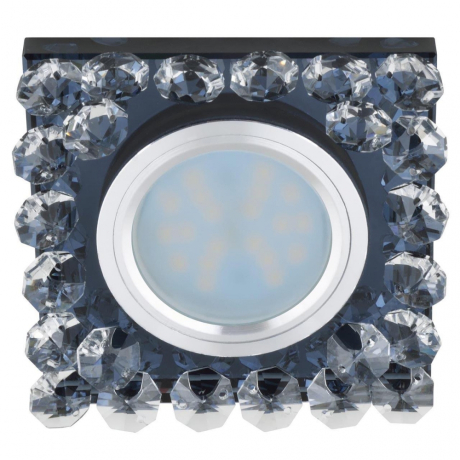 Встраиваемый светильник с LED подсветкой Fametto Luciole DLS-L131 GU5.3 Chrome/Black (UL-00002756) 