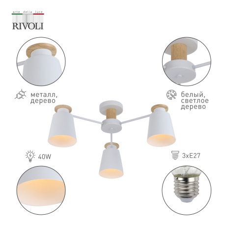 Люстра потолочная с Led лампочками в комплекте Rivoli Б0053435+Lamps 