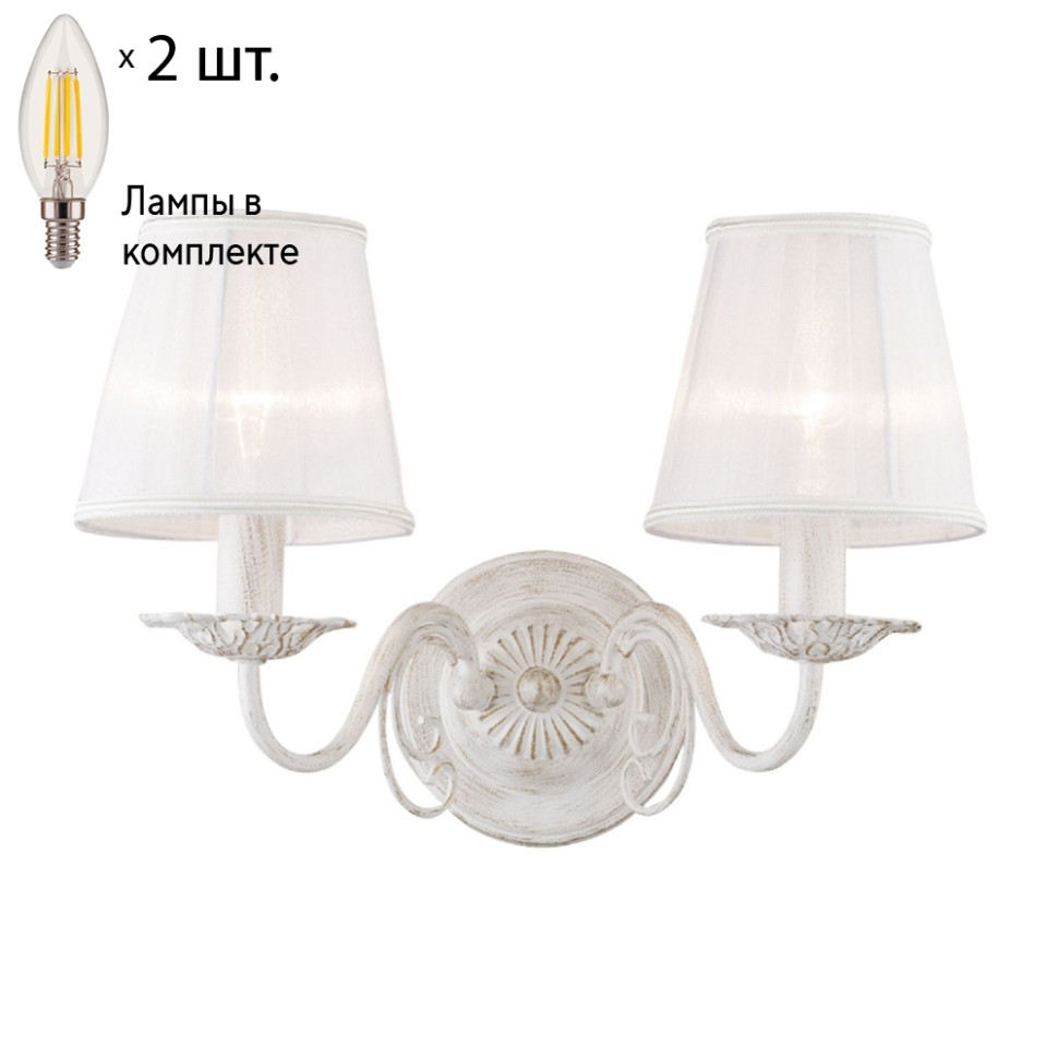 Бра с лампочками Favourite Malta 1730-2W+Lamps E14 Свеча люстра favourite 1730 5p malta