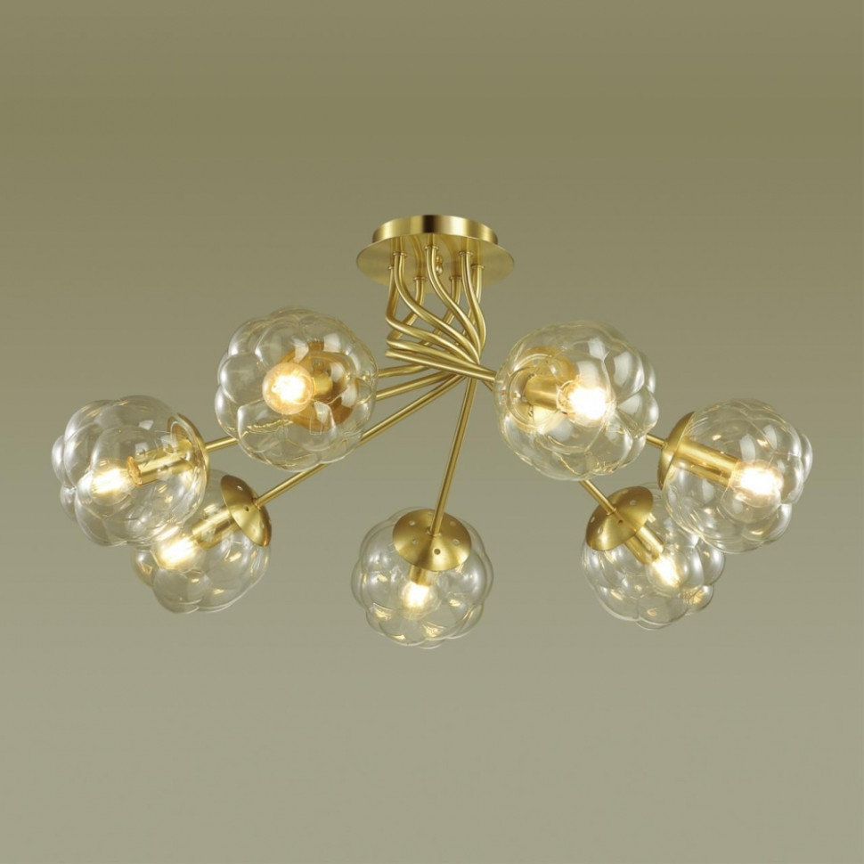 Люстра потолочная Lumion Breana  с лампочками 4556/7C+Lamps E14 P45, цвет золотой 4556/7C+Lamps E14 P45 - фото 4
