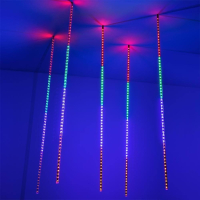 2*1м. Уличная гирлянда тающие сосульки RGB Ardecoled  230V ARD-Icefall-Classic-D12-1000-5Pcs-Clear-120Led-Live RGB (26056)