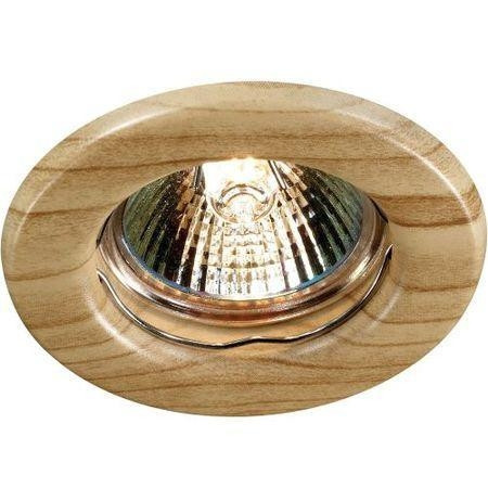 369713 Встраиваемый точечный светильник Novotech Wood, цвет коричневый - фото 1