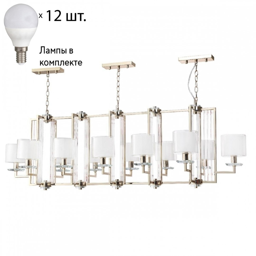 

Люстра с лампочками CRYSTAL LUX Nicolas SP12 L1600 Gold/White+Lamps