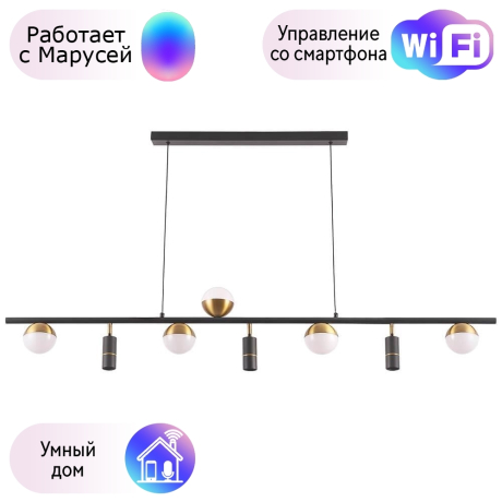 Люстра подвесная CRYSTAL LUX CLT 047 с Марусей CLT 047C8 L1400 BL-GO-M 