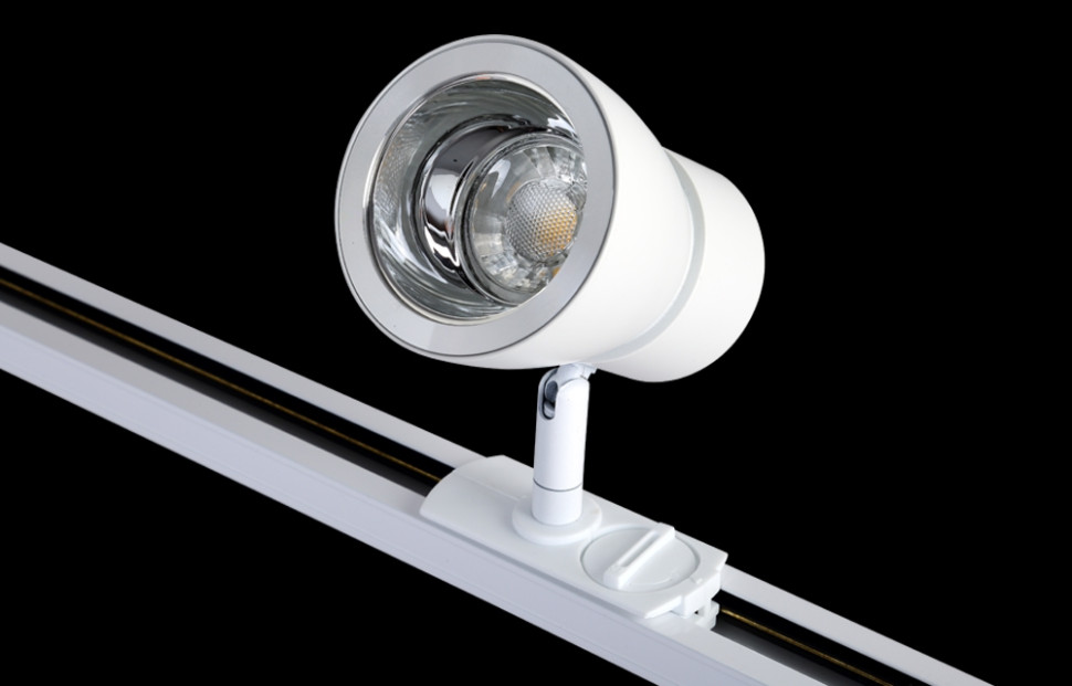 Однофазный светильник для трека с лампочкой CRYSTAL LUX CLT 0.31 009 WH-CH+Lamps, цвет белый CLT 0.31 009 WH-CH+Lamps - фото 2