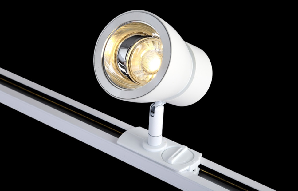 Однофазный светильник для трека с лампочкой CRYSTAL LUX CLT 0.31 009 WH-CH+Lamps, цвет белый CLT 0.31 009 WH-CH+Lamps - фото 3