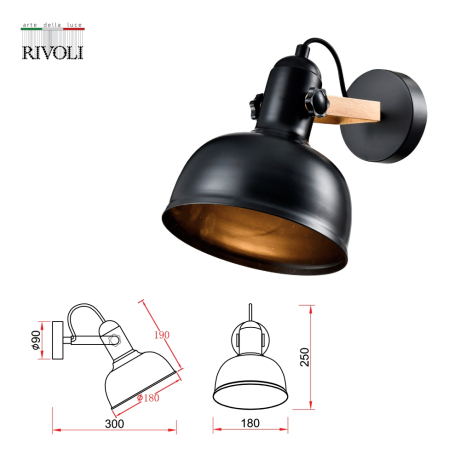 Бра в комплекте с Led лампами Rivoli Б0054988+Lamps 