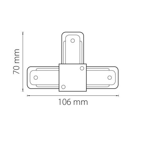 Соединитель с токопроводом T-образный для треков Lightstar Barra 502136 
