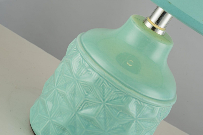 Настольная лампа с абажуром с лампочкой Arti Lampadari Gadoni E 4.1.T5 BL+Lamps 