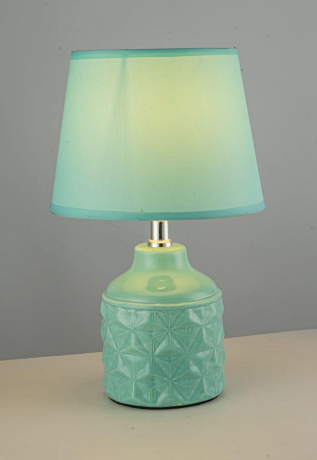 Настольная лампа с абажуром с лампочкой Arti Lampadari Gadoni E 4.1.T5 BL+Lamps 