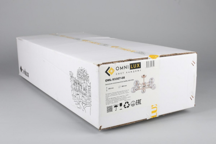 Люстра с поддержкой Алисы потолочная Omnilux OML-93307-08-A 