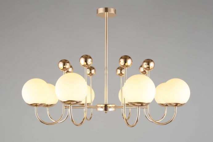 Люстра на штанге с лампочками Omnilux OML-67007-08+Lamps 