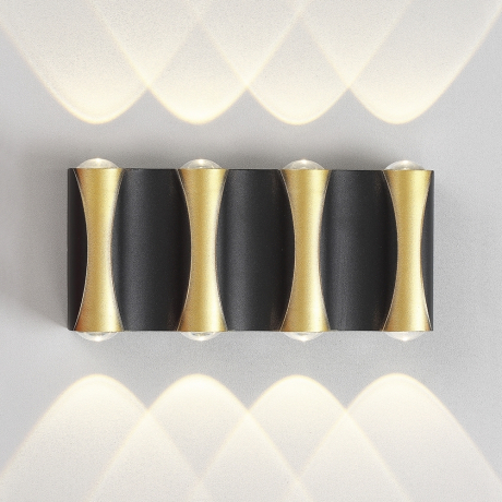 Нарушена упаковка!  <703735> Настенный уличный светильник Crystal Lux CLT 022W4 BL-GO 4000K