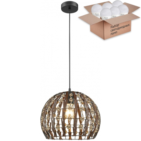 Подвесной светильник с лампочкой Velante 566-726-01+Lamps E27 P45 