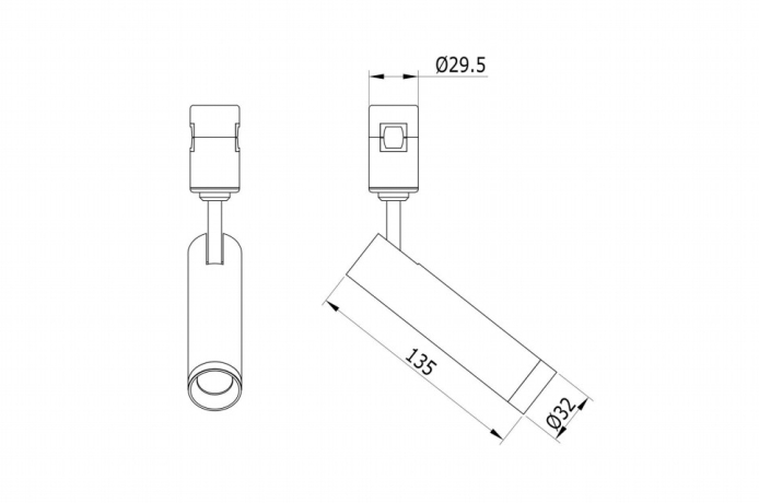 Магнитный LED светильник 5W 3000К для модульной системы Hubble Donolux DL20232M5W1 Black Bronze 