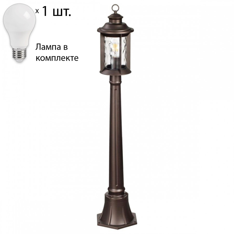 Уличный столб со светодиодной лампочкой E27, комплект от Lustrof. №304219-694169