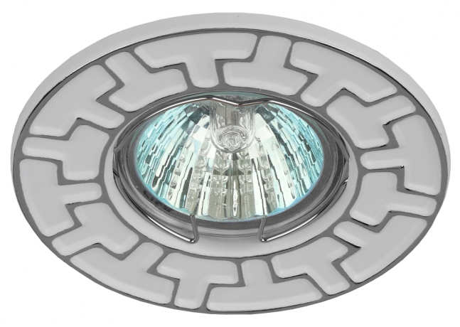 Точечный встраиваемый штампованный светильник Эра ST5 CH/WH Б0036484 