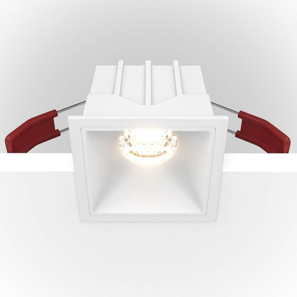 Встраиваемый светильник Maytoni Alfa LED DL043-01-10W3K-D-SQ-W, цвет белый - фото 4