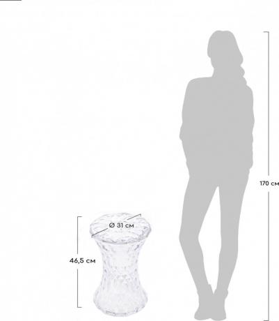 Стул-пуф  прозрачный Bradex Home 593793