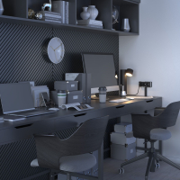 Розетка тройная с заземлением и шторками (черный/хром) Gallant Werkel W5073135