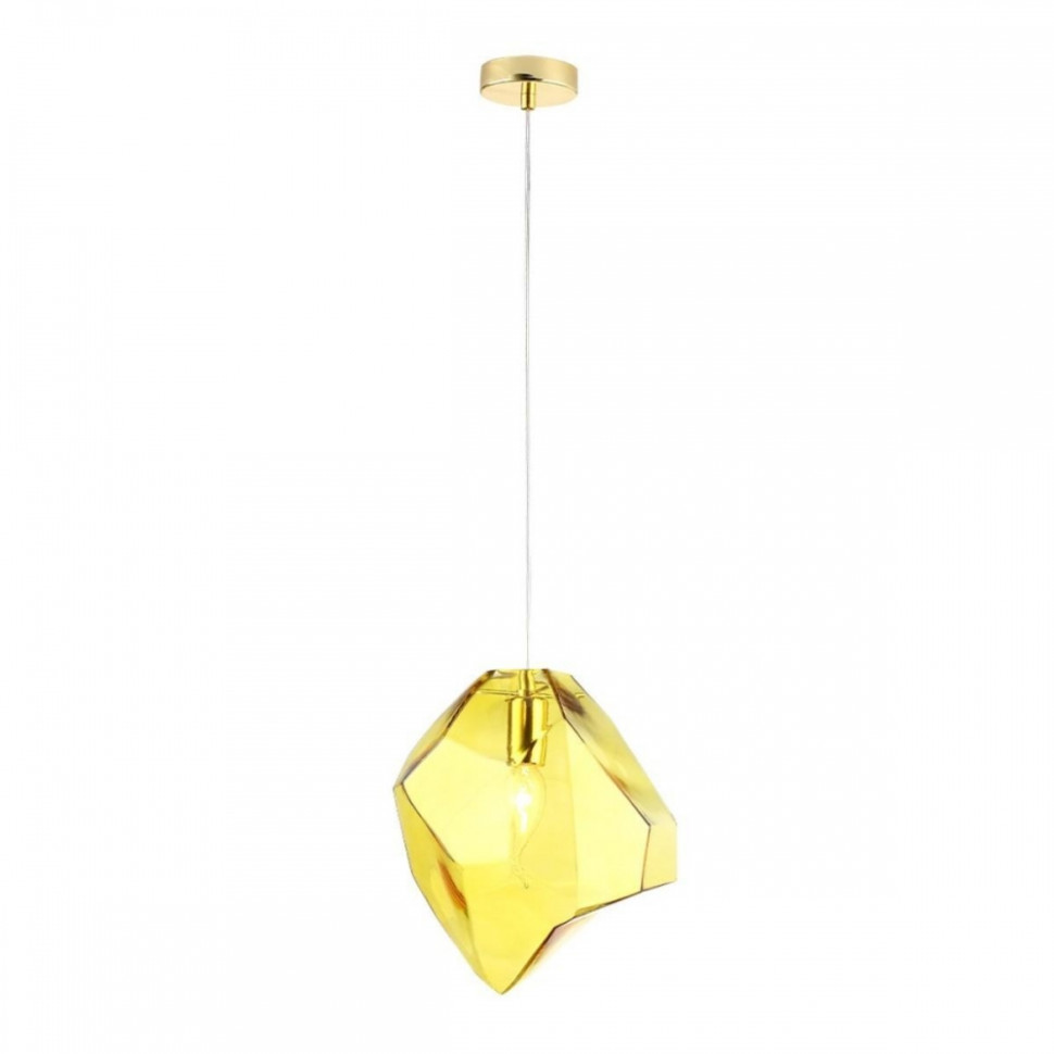 Подвесной светильник Crystal Lux NUESTRO SP1 GOLD/AMBER бра crystal lux victoria victoria ap2 gold amber