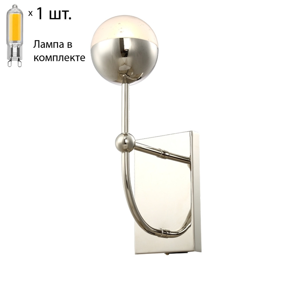 Бра с лампочкой CRYSTAL LUX TRUENA AP1 NICKEL+Lamps бра crystal lux truena ap1 nickel