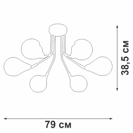Потолочная люстра Vitaluce V4871 V4871-7/6PL 