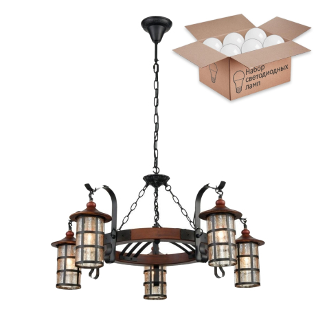 Люстра с лампочками Velante 560-703-05+Lamps 