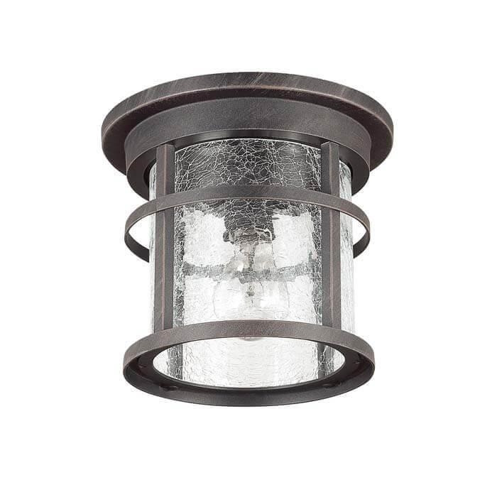 Потолочный уличный светильник со светодиодной лампочкой E27, комплект от Lustrof. №105228-627469, цвет античный черный с патиной