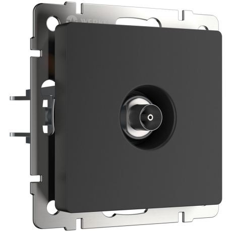 ТВ-розетка оконечная без рамки Werkel черный матовый W1183008