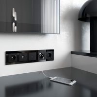 ТВ-розетка оконечная  (черный матовый) Werkel W1183008